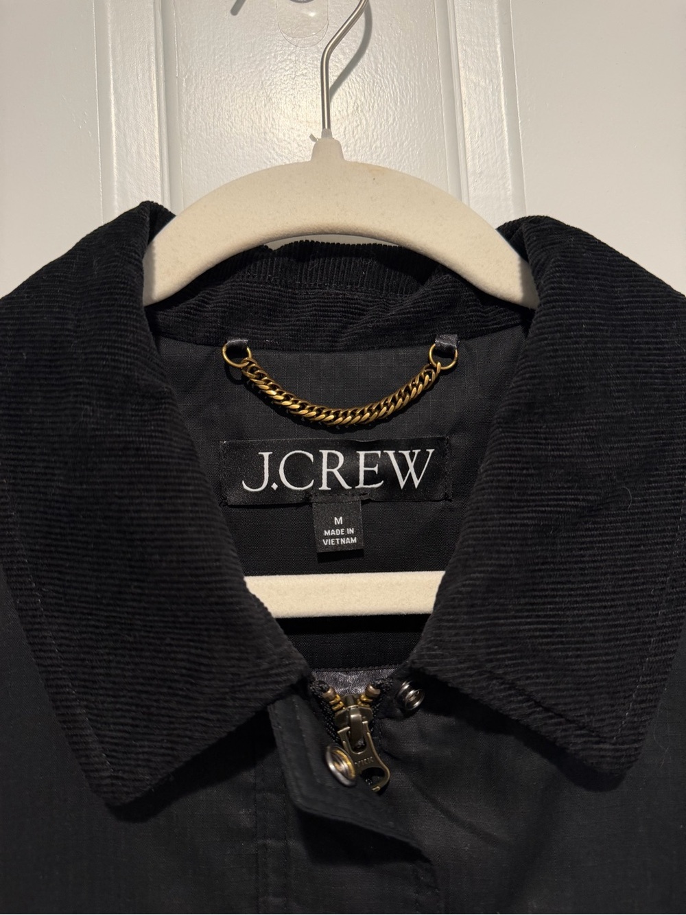 J.Crew Cropped Barn Jacket Black Ripstop Cotton Medium - Picture 4 of 10